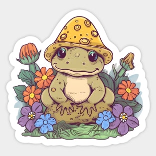 Mushroom Frog Sticker